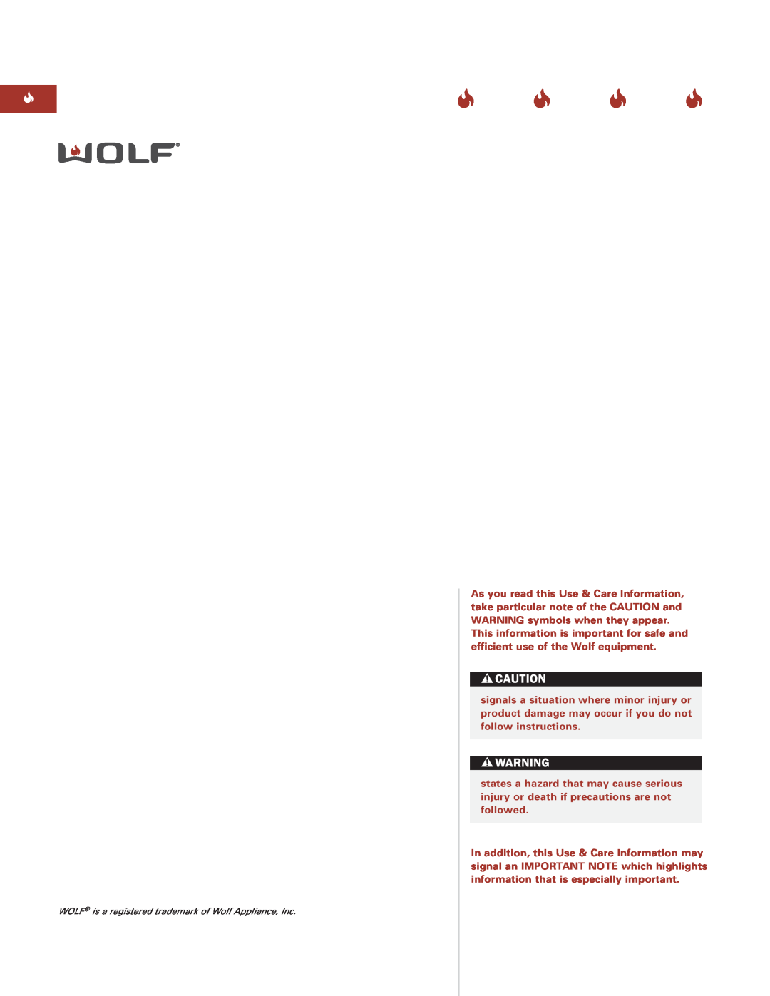 Sub-Zero ICBCT15G manual WOLF is a registered trademark of Wolf Appliance, Inc 