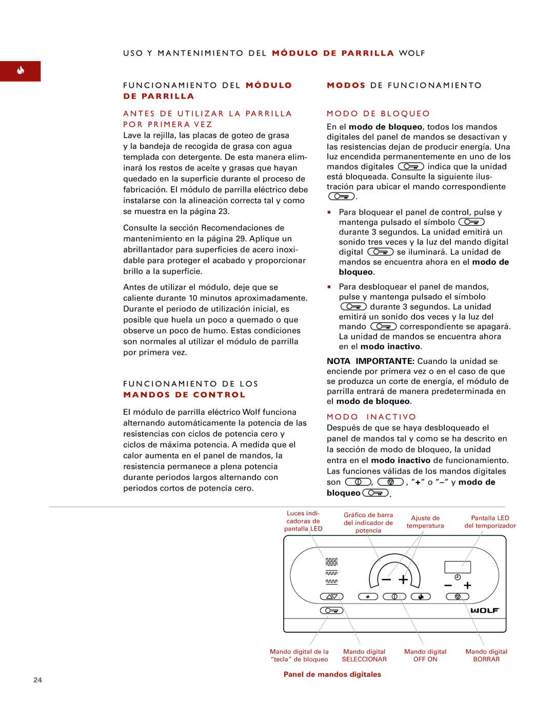 Sub-Zero ICBIG15/S manual Módulo, Man Dos De Con Tro L, Bloqueo 