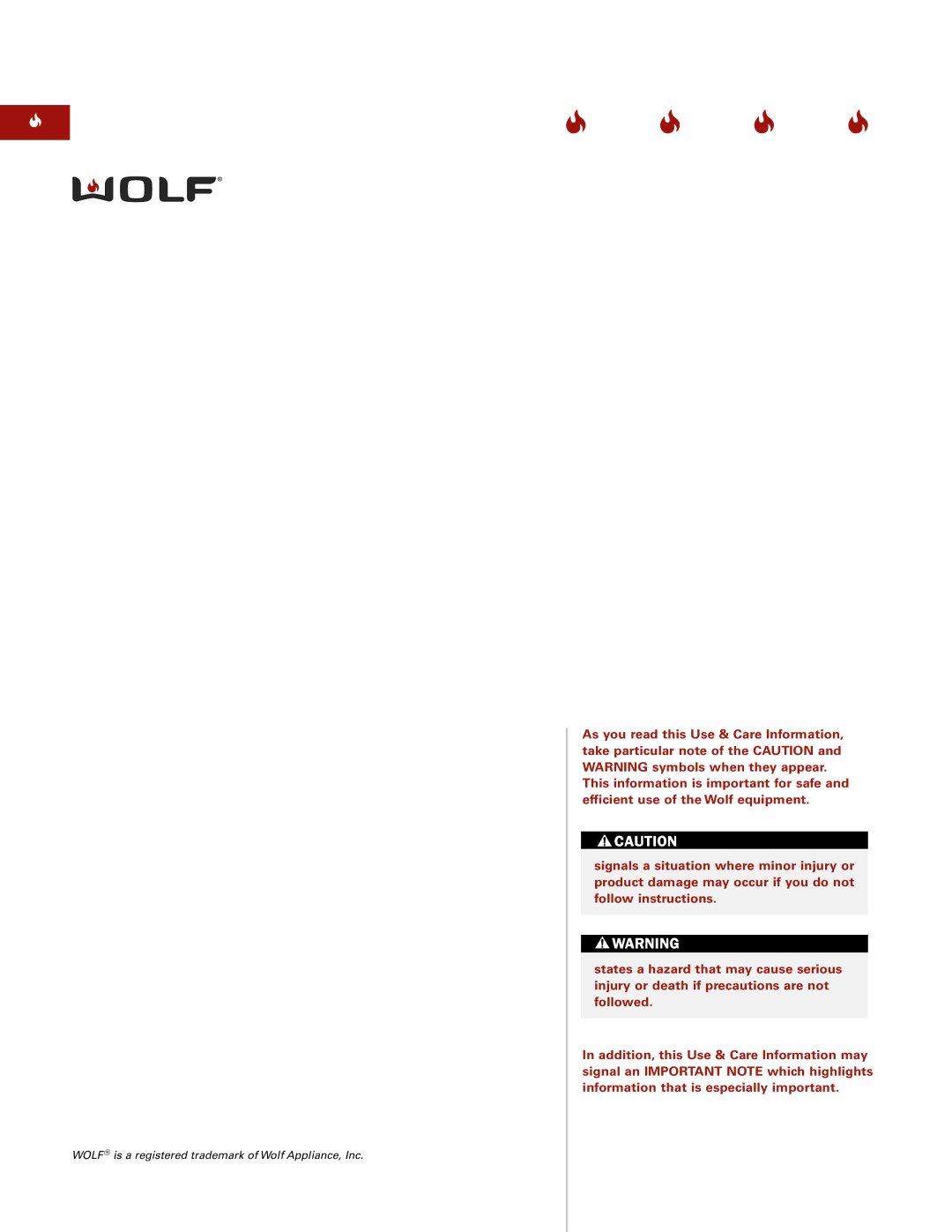 Sub-Zero ICBIG15/S manual Wolf is a registered trademark of Wolf Appliance, Inc 