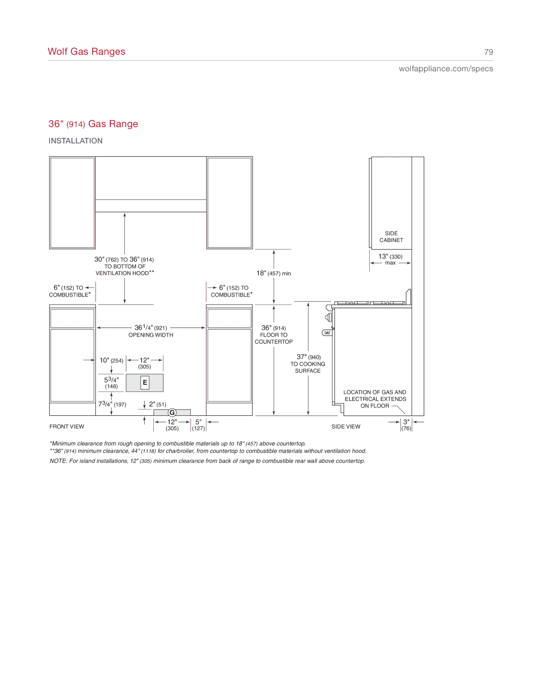 Sub-Zero R364G manual Wolf Gas Ranges 36 914 Gas Range 