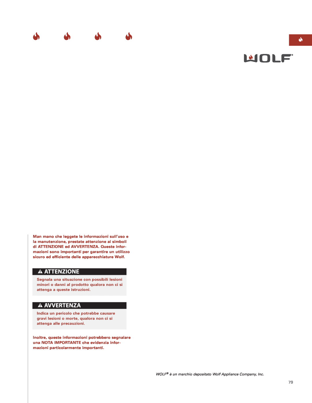 Sub-Zero Sealed Burner RangeTop manual WOLF è un marchio depositato Wolf Appliance Company, Inc 
