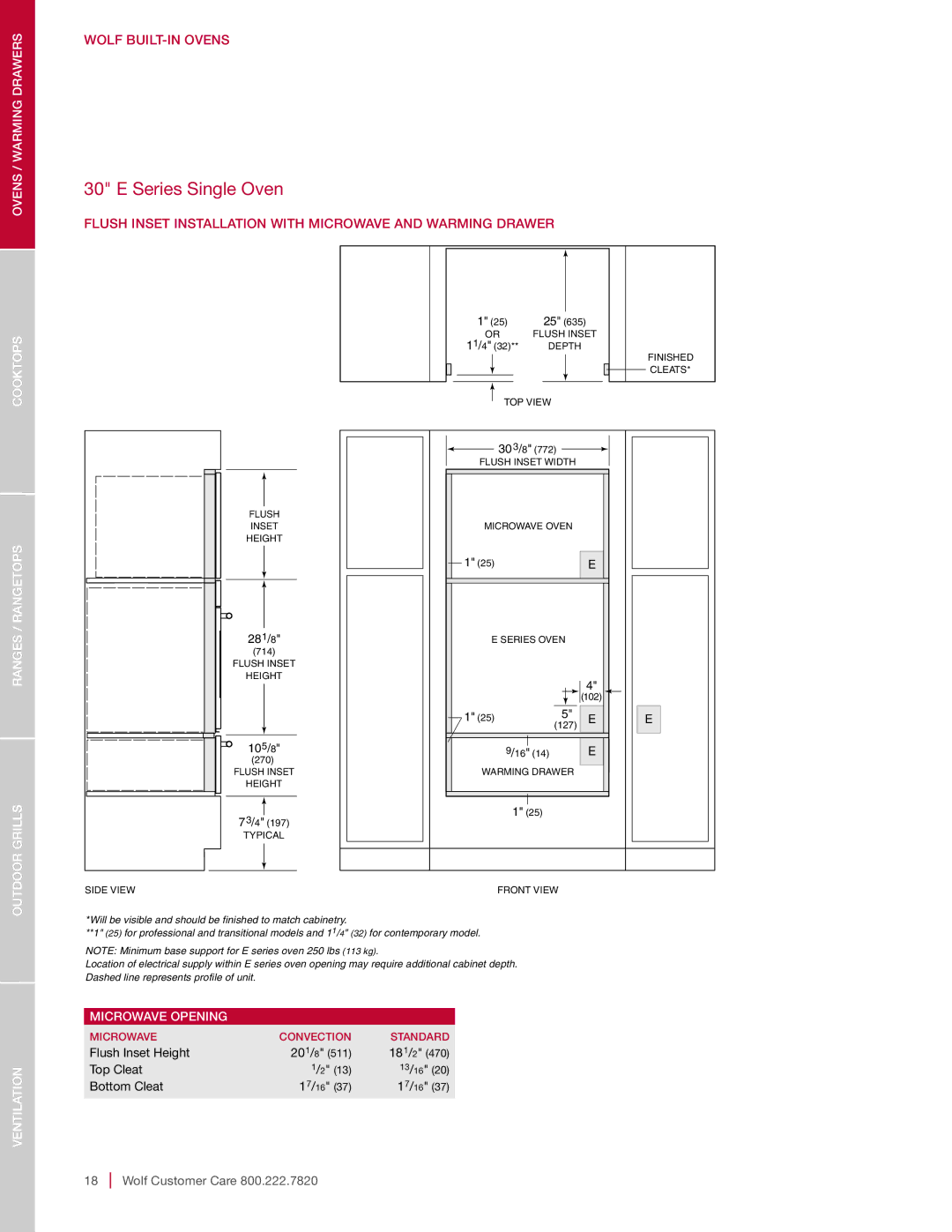 Sub-Zero SO30-2F/S-TH NA manual Flush Inset Installation with Microwave and Warming Drawer, Ranges / Rangetops Grills 