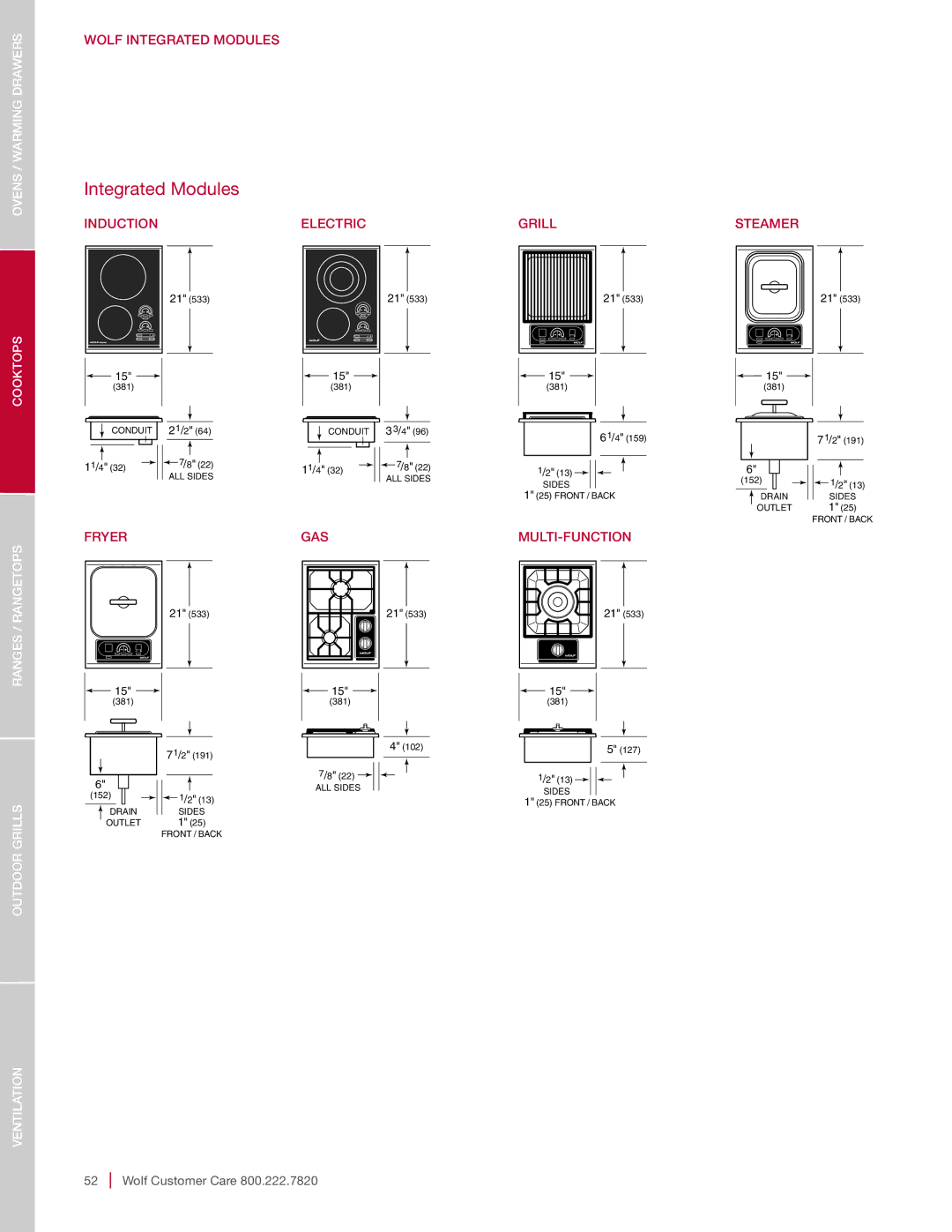 Sub-Zero DO30-2U/S-TH DO30TE/S/TH, SO30-2U/S-TH SO30TE/S/TH Induction, Fryer Electric, GAS Grill, MULTI-FUNCTION Steamer 