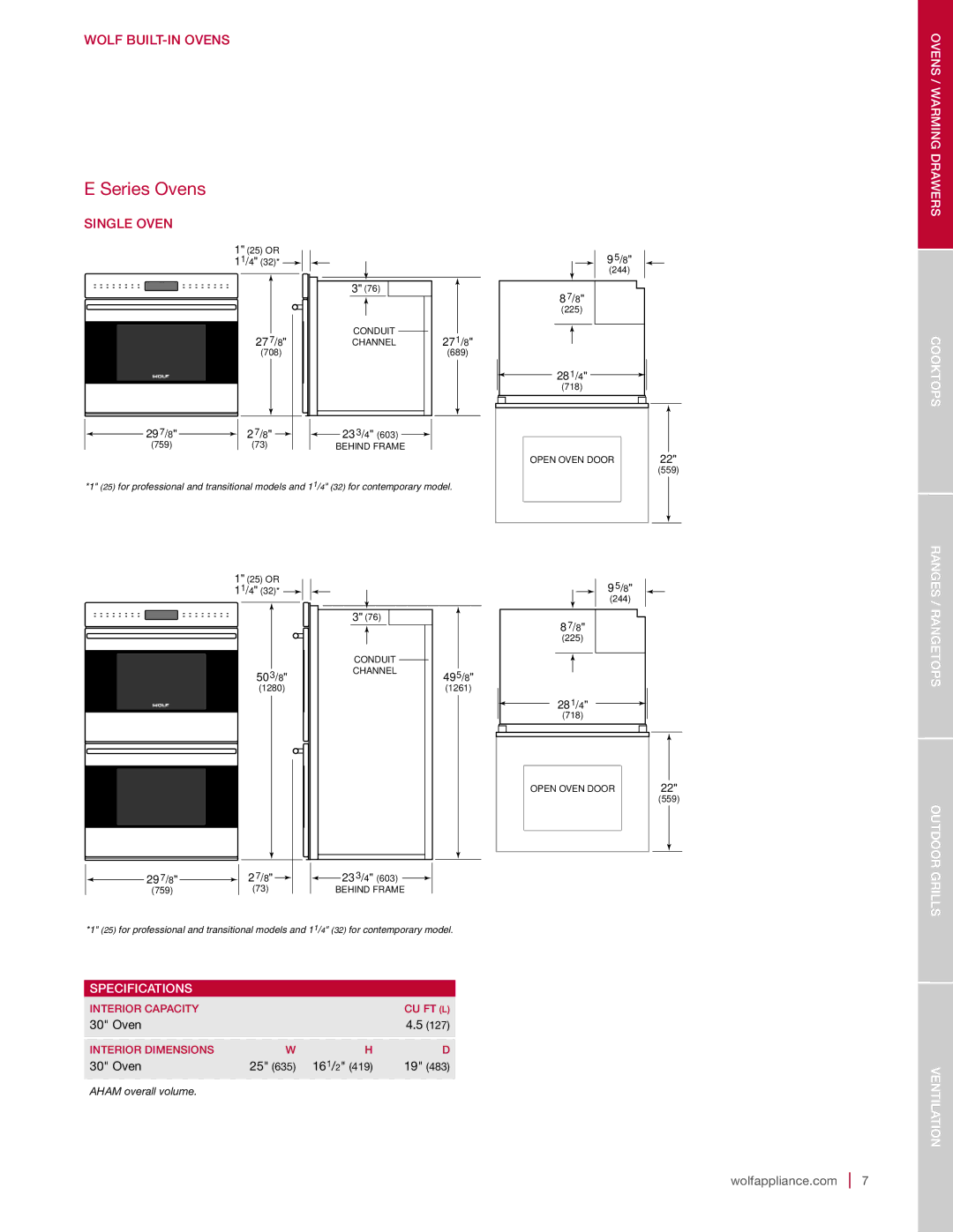 Sub-Zero SO30-2B/G-TH SO30CE/B/TH, SO30-2U/S-TH SO30TE/S/TH manual Ovens / Warming Drawers, Rangetops Outdoor Grills 