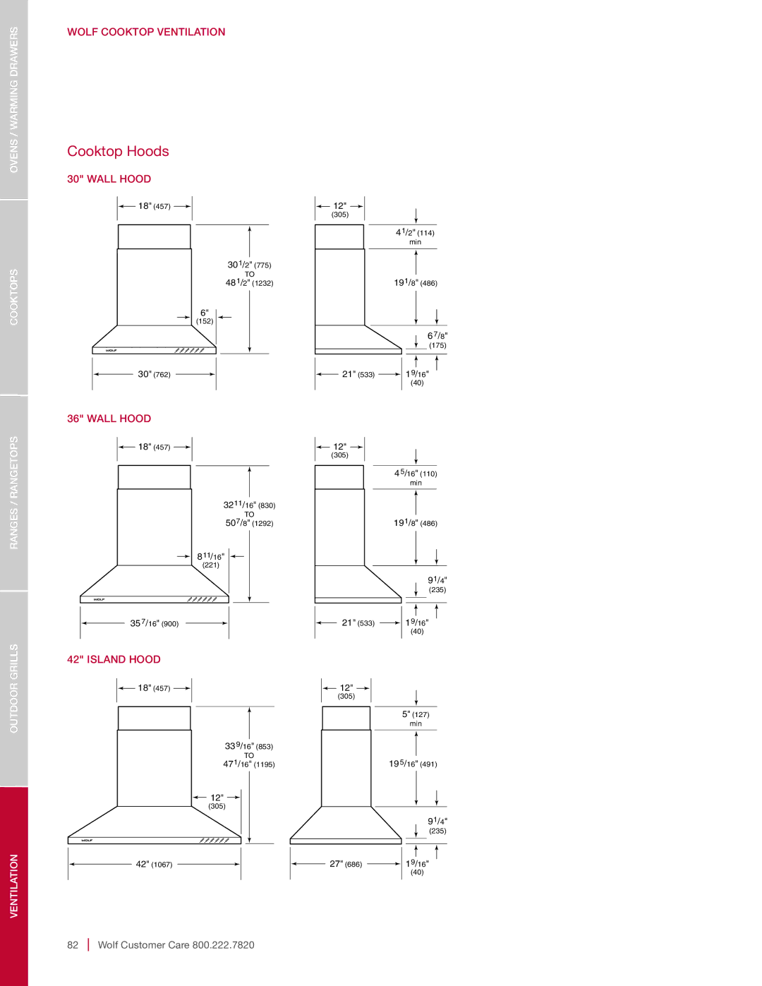 Sub-Zero SO30-2F/S-TH NA, SO30-2U/S-TH SO30TE/S/TH, DO30-2F/S-TH NA manual Cooktop Hoods, Wall Hood, Island Hood 