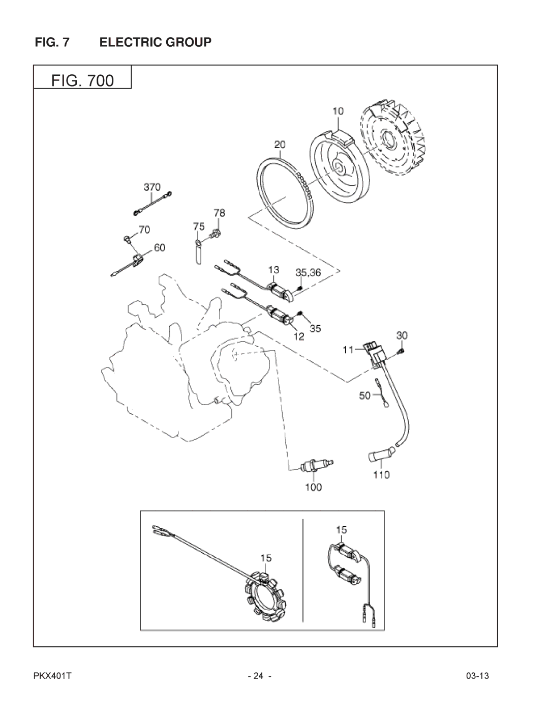 Subaru PKX401T manual Electric Group 