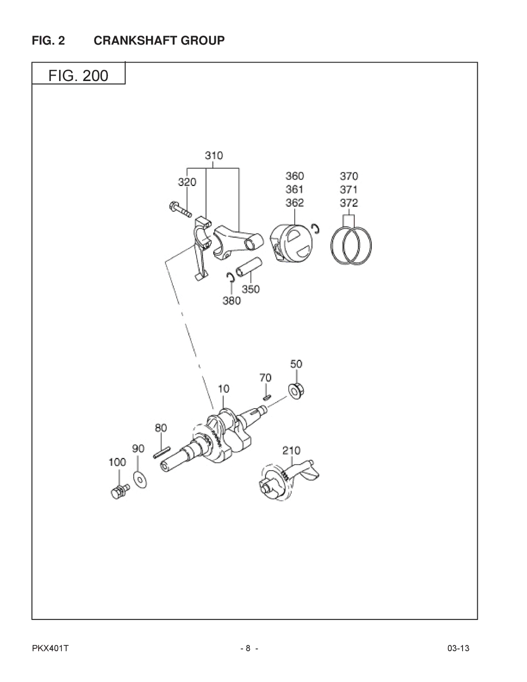 Subaru PKX401T manual Crankshaft Group 