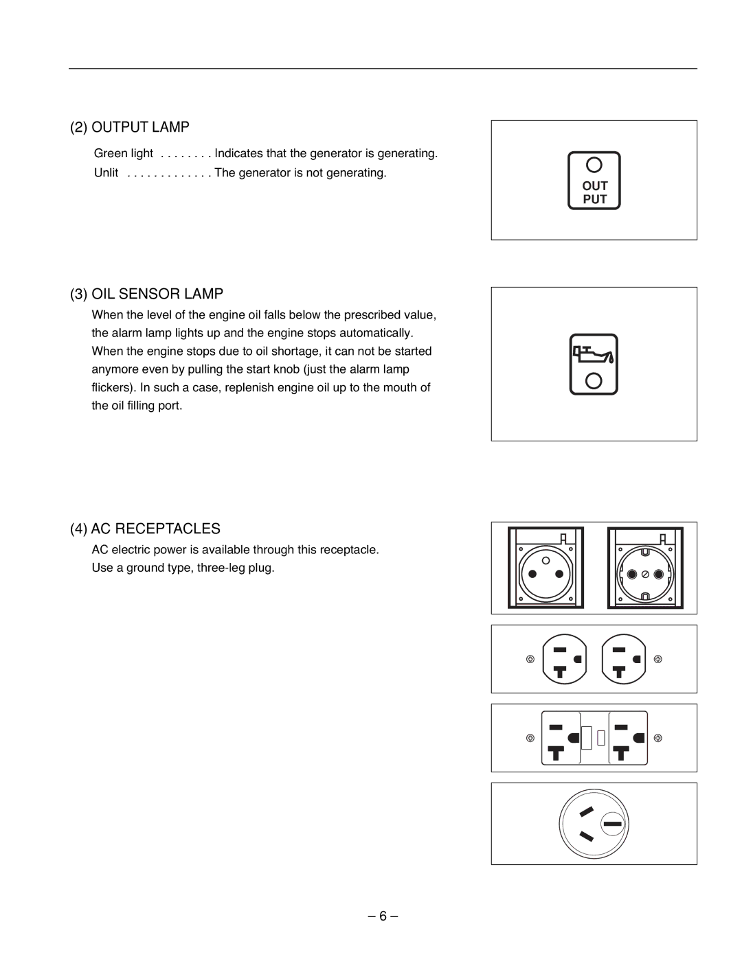 Subaru R1100 service manual Output Lamp 