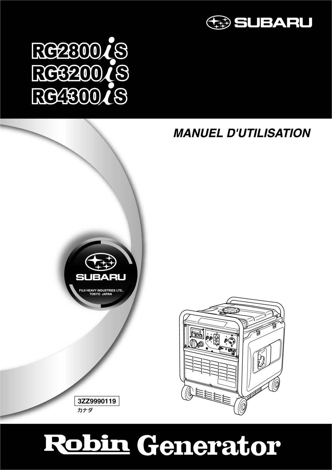 Subaru RG3200IS, RG4300IS, RG2800IS manual 3ZZ9990119 