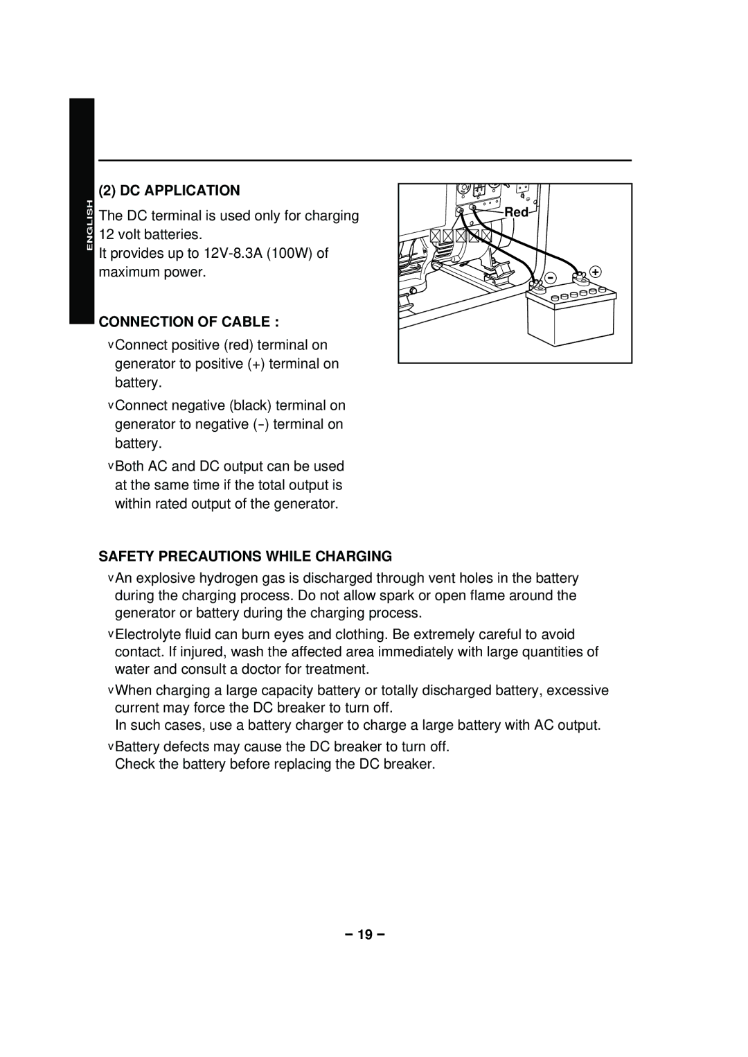 Subaru RGX3600, RGX2900, RGX4800 RGX6500, RGX7500 manual DC Application 