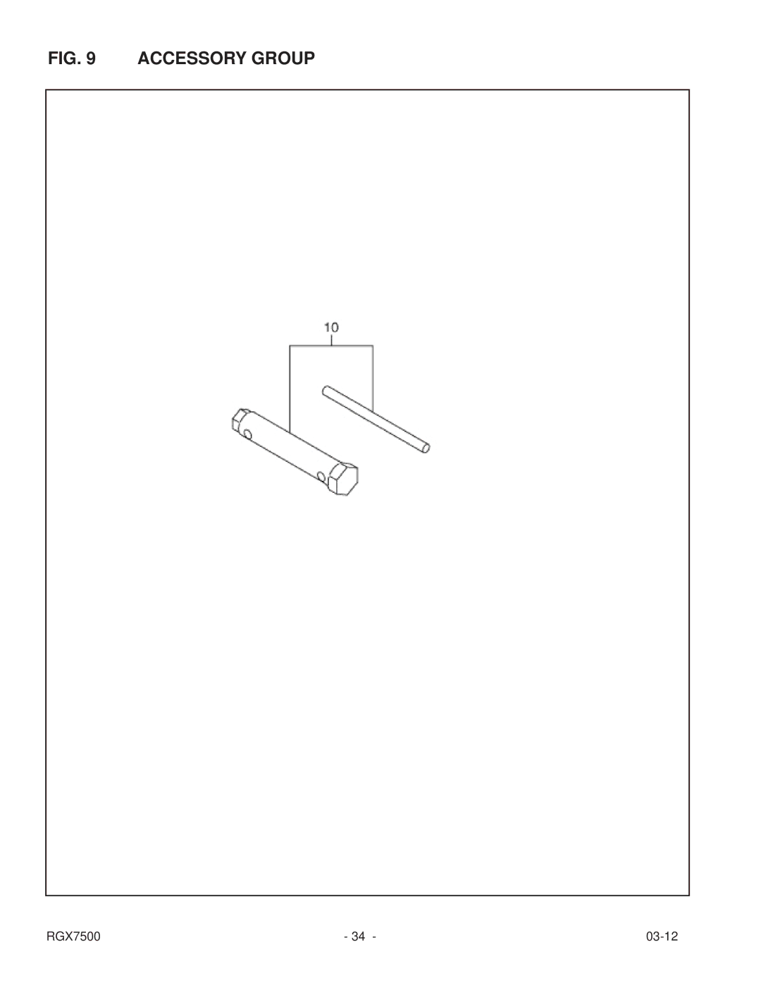 Subaru RGX7500E manual Accessory Group 