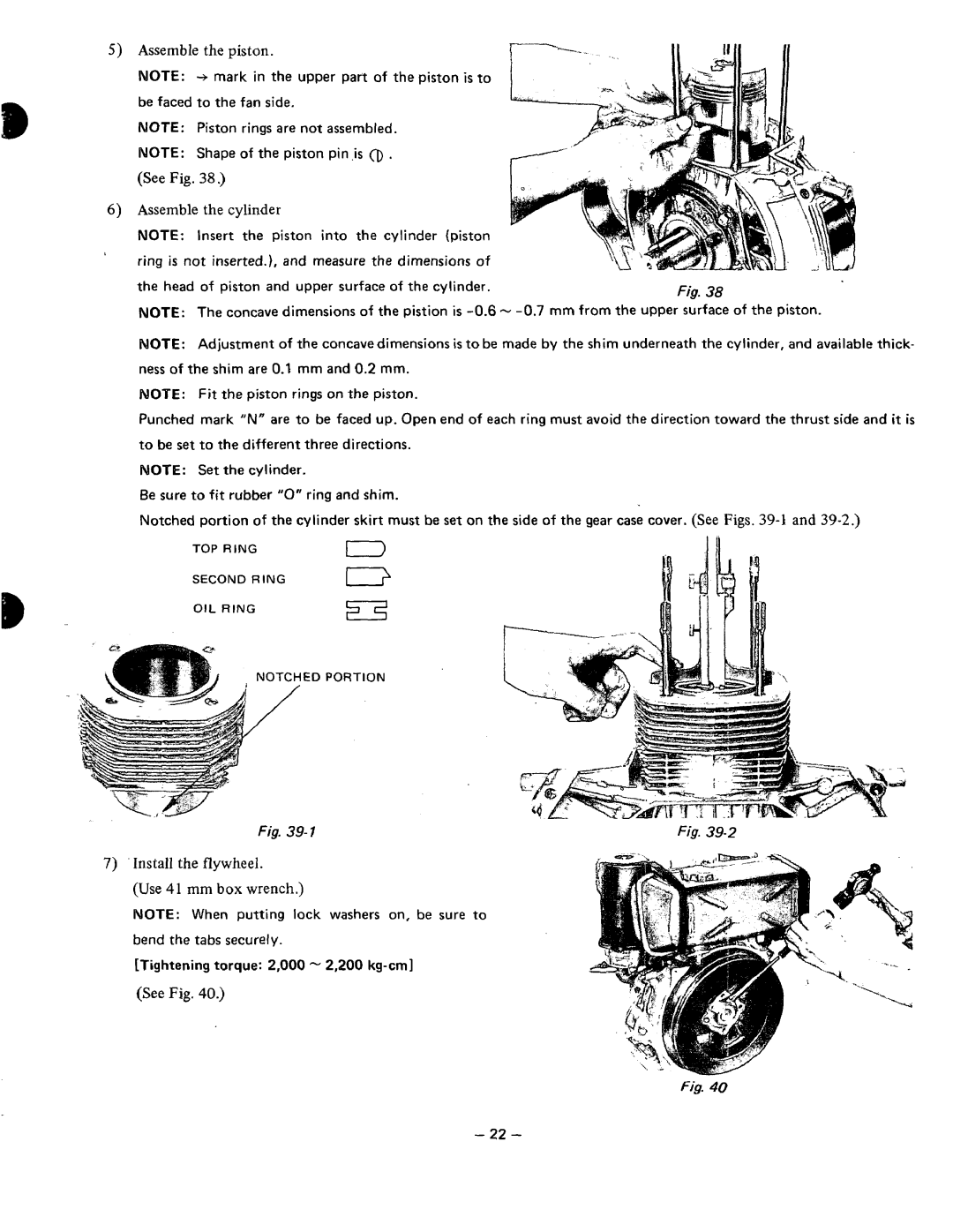 Subaru Robin Power Products DY41, DY35, DY30 manual Install the flywheel 