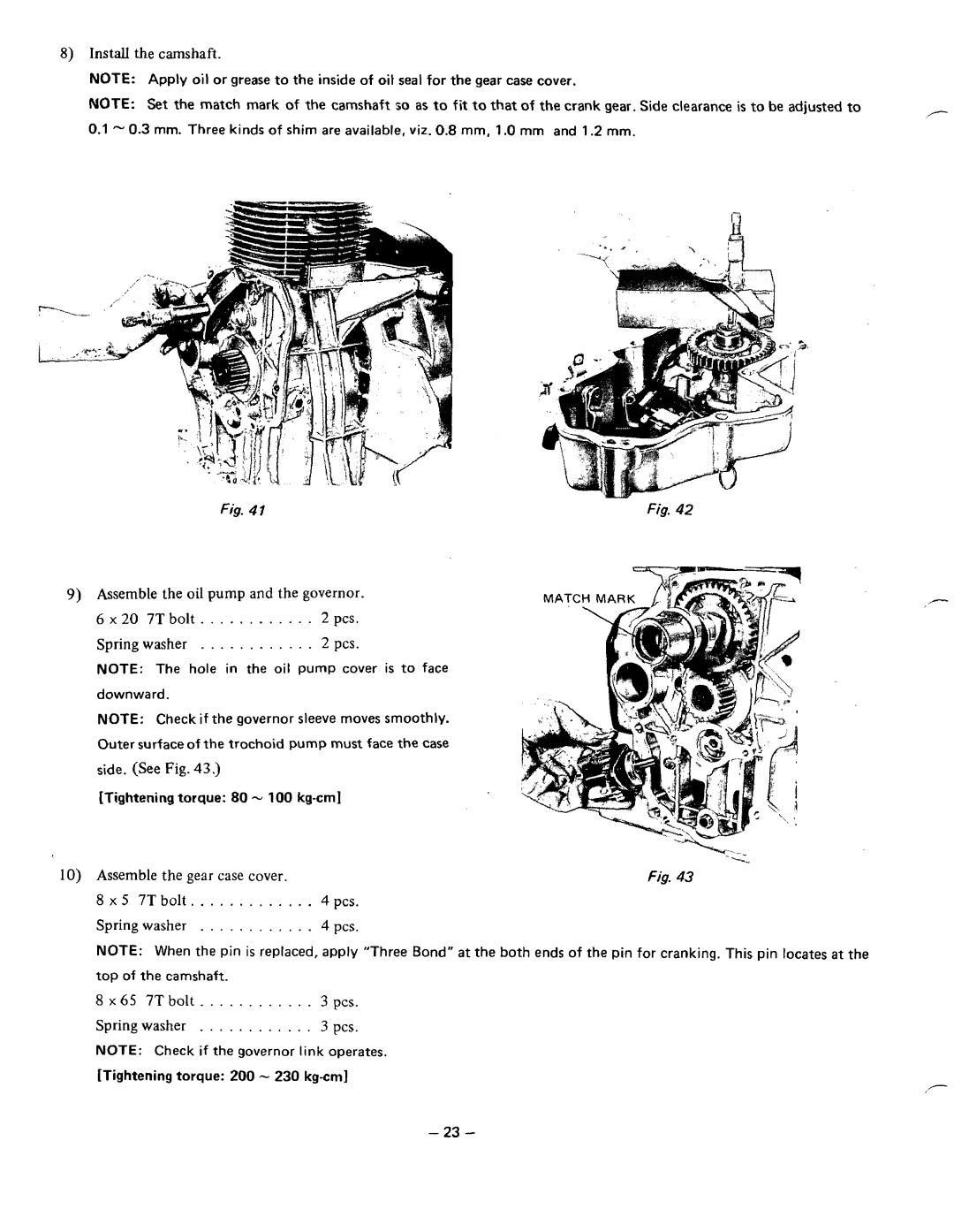 Subaru Robin Power Products DY30, DY35, DY41 manual 5 7T bolt, . . . , pcs 