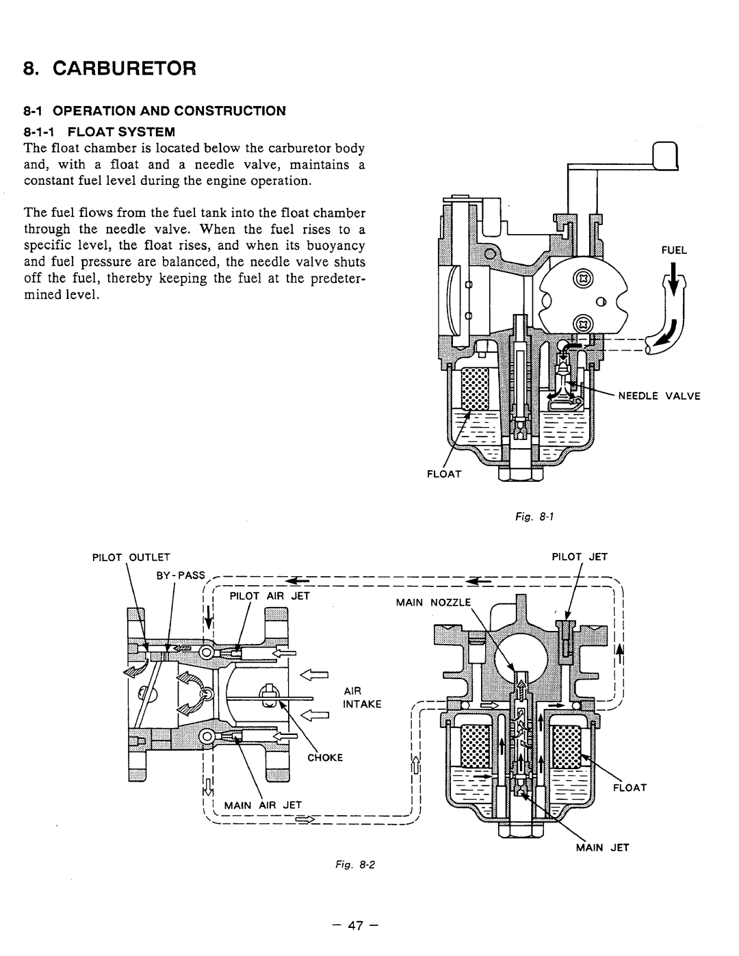 Subaru Robin Power Products EH12-2, EH17-2, EH25-2 manual Carburetor 