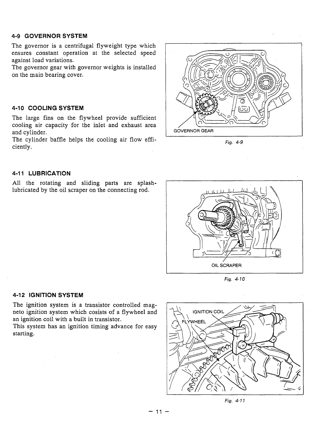 Subaru Robin Power Products EH12-2, EH17-2, EH25-2 manual 9GOVERNORSYSTEM 