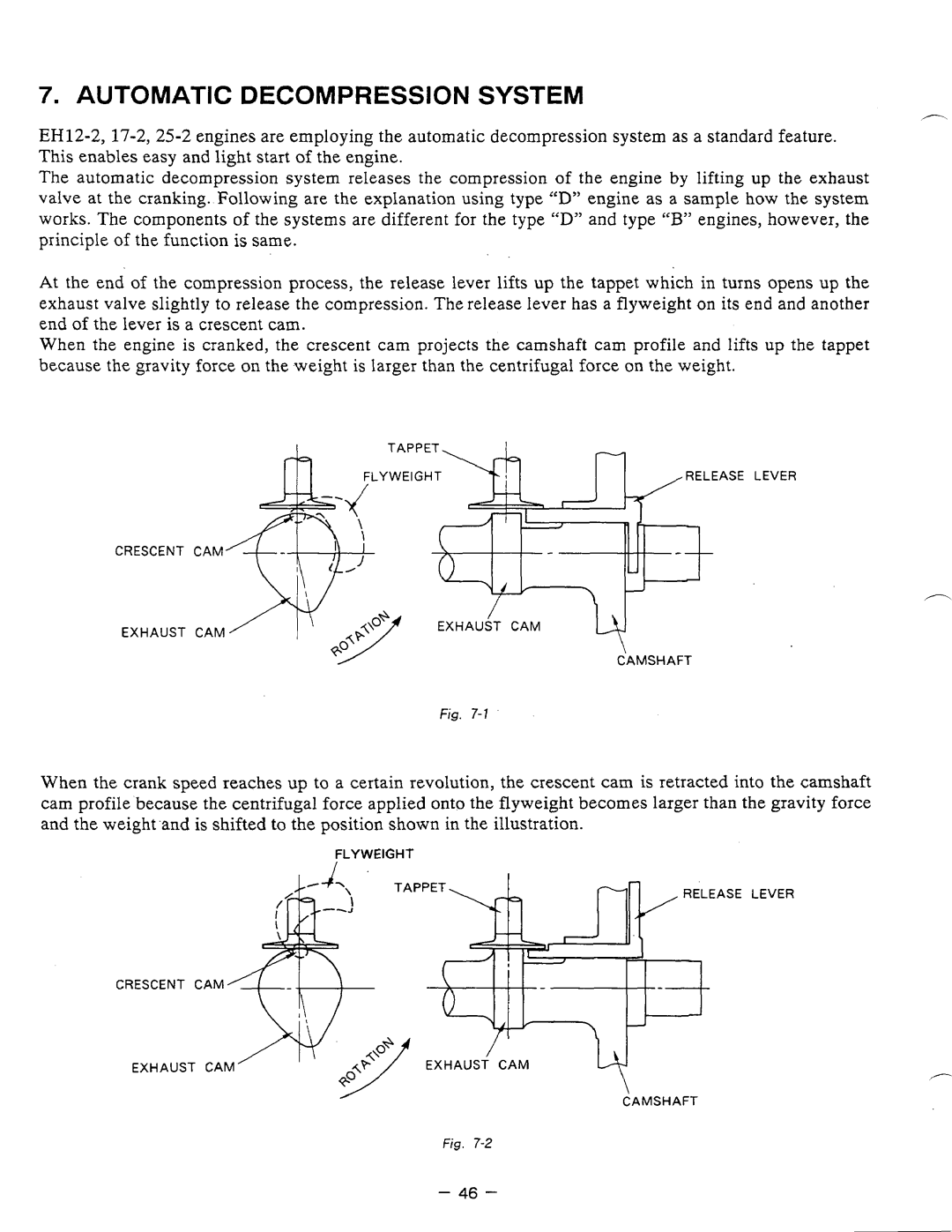 Subaru Robin Power Products EH12-2, EH17-2, EH25-2 manual Automatic Decompression System 