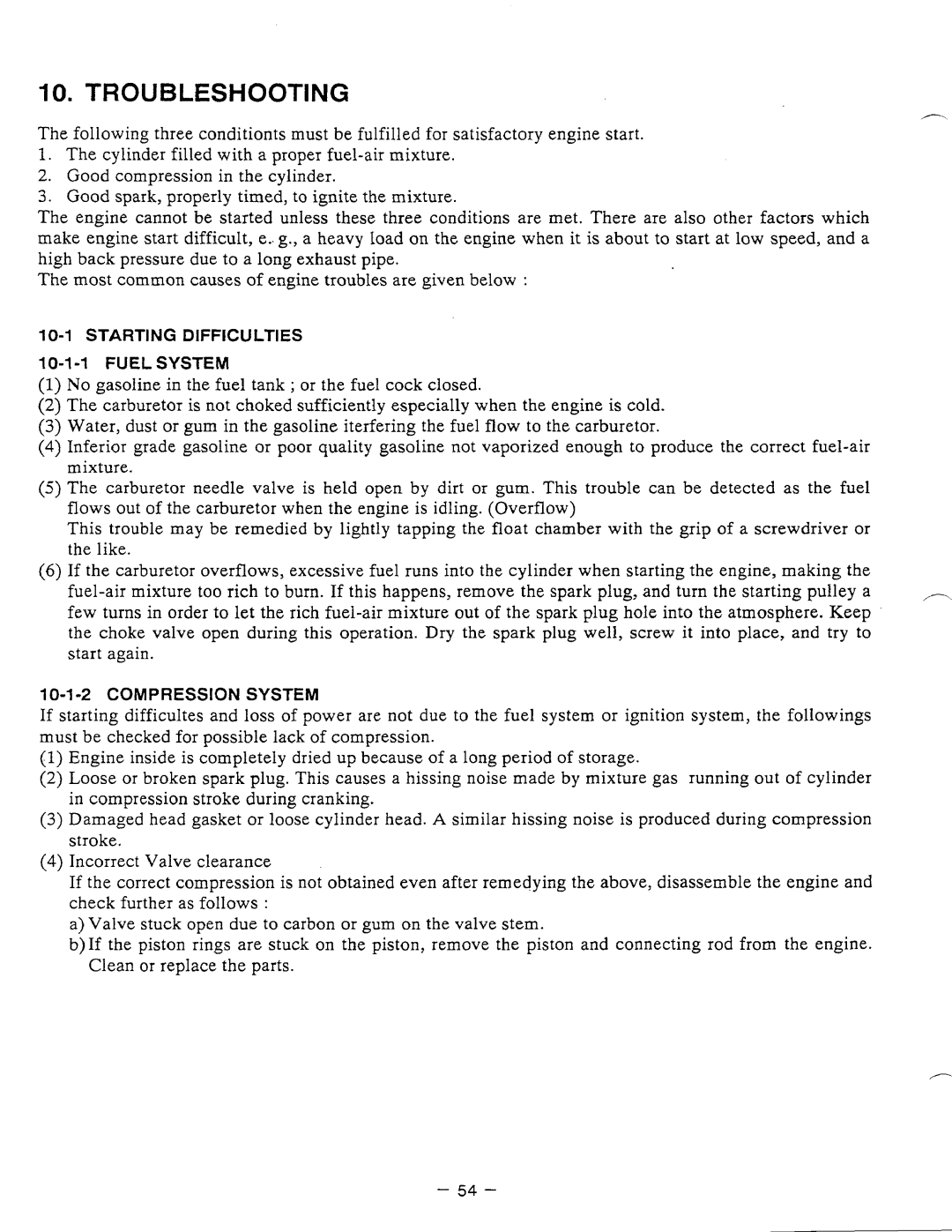 Subaru Robin Power Products EH12-2, EH17-2, EH25-2 manual IO. Troubleshooting 