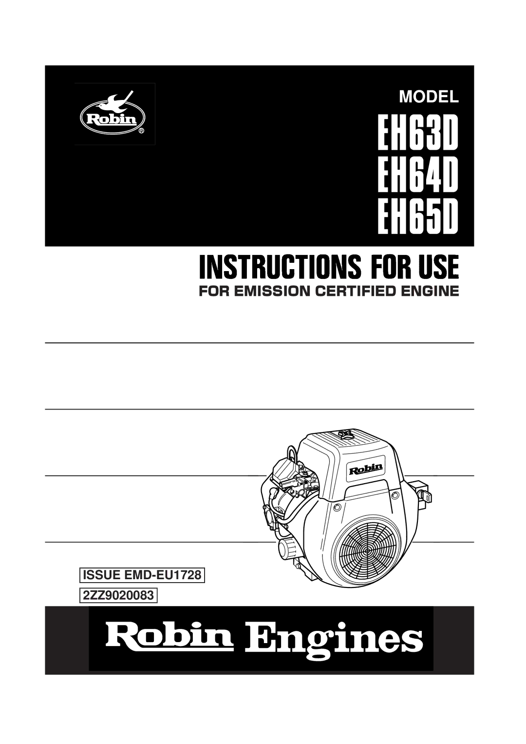 Subaru Robin Power Products EH64D, EH65D, EH63D manual Model 