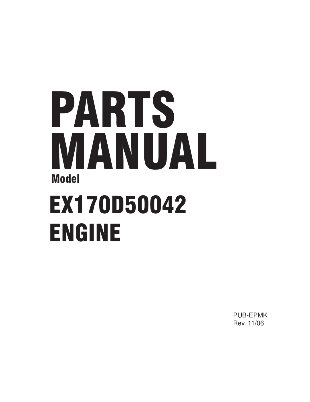 Subaru Robin Power Products EX17 manual Parts Manual 