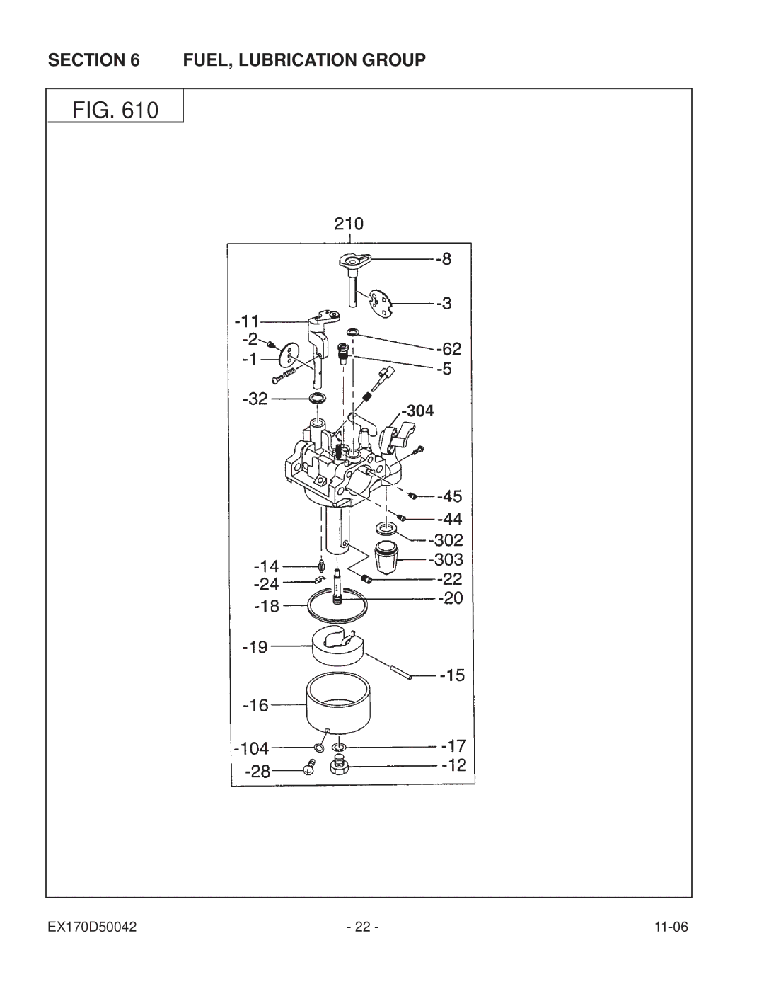 Subaru Robin Power Products EX17 manual 304 