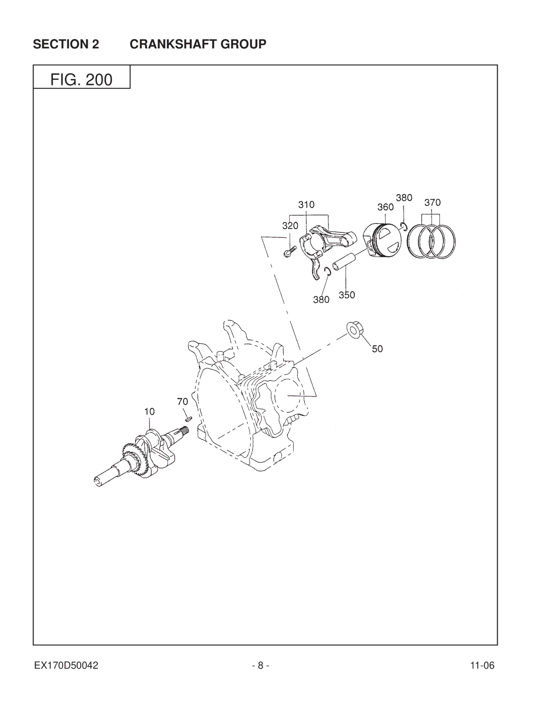 Subaru Robin Power Products EX17 manual Crankshaft Group 