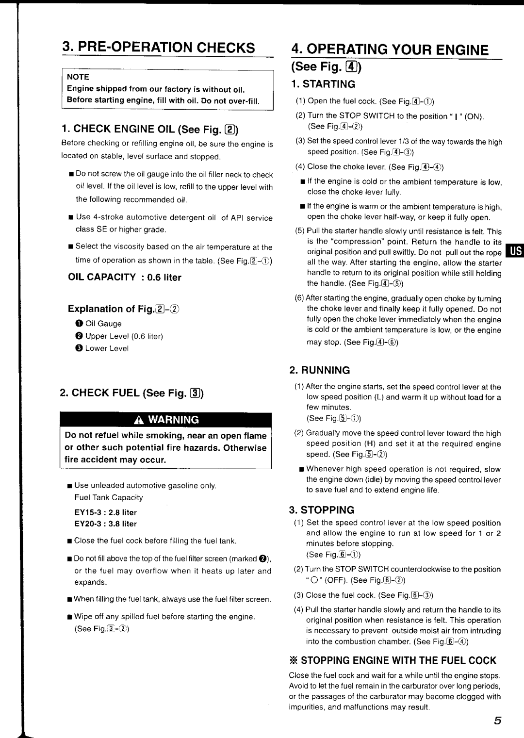 Subaru Robin Power Products EY15-3D, EY20-3D manual 