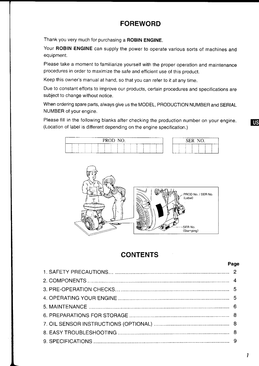 Subaru Robin Power Products EY15-3D, EY20-3D manual 