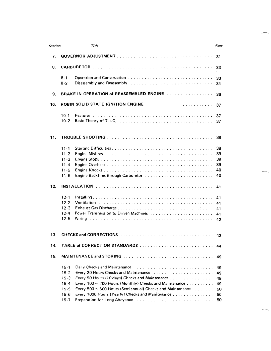 Subaru Robin Power Products EY15V, EY20V manual Basic Theory ofT .I.C 