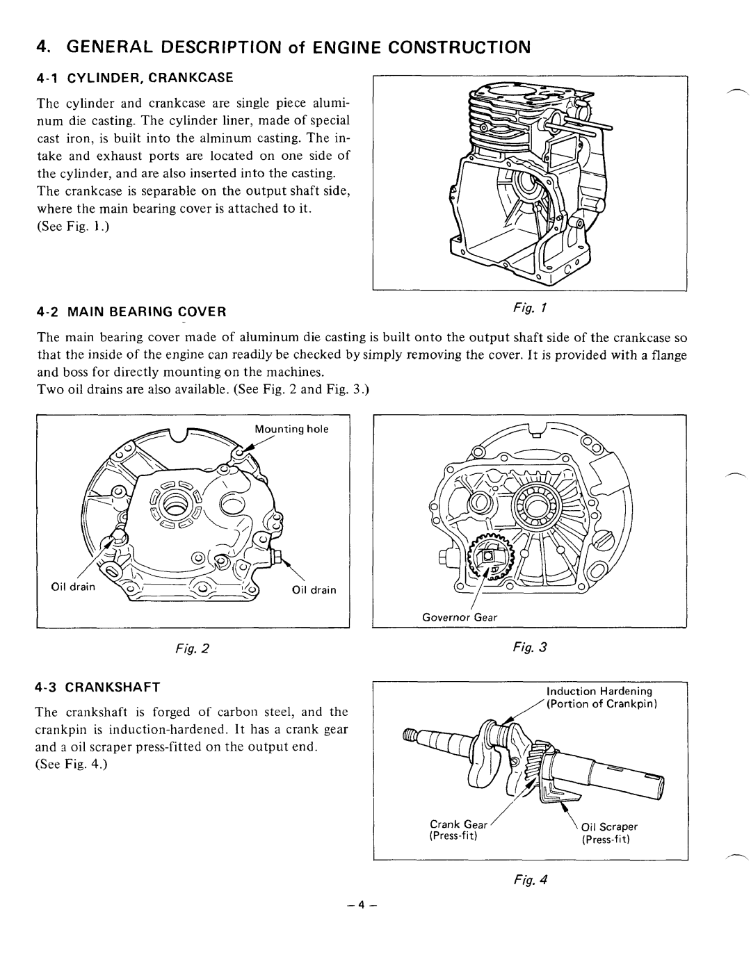 Subaru Robin Power Products EY15V, EY20V manual Cylinder,Crankcase, Crankshaft 