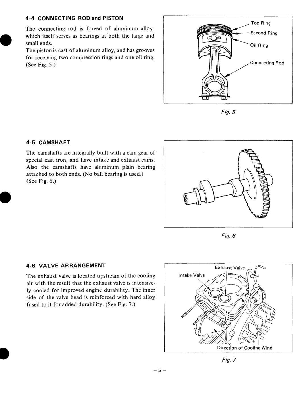 Subaru Robin Power Products EY20V, EY15V manual Connecting ROD and Piston, Camshaft, 6VALVEARRANGEMENT 