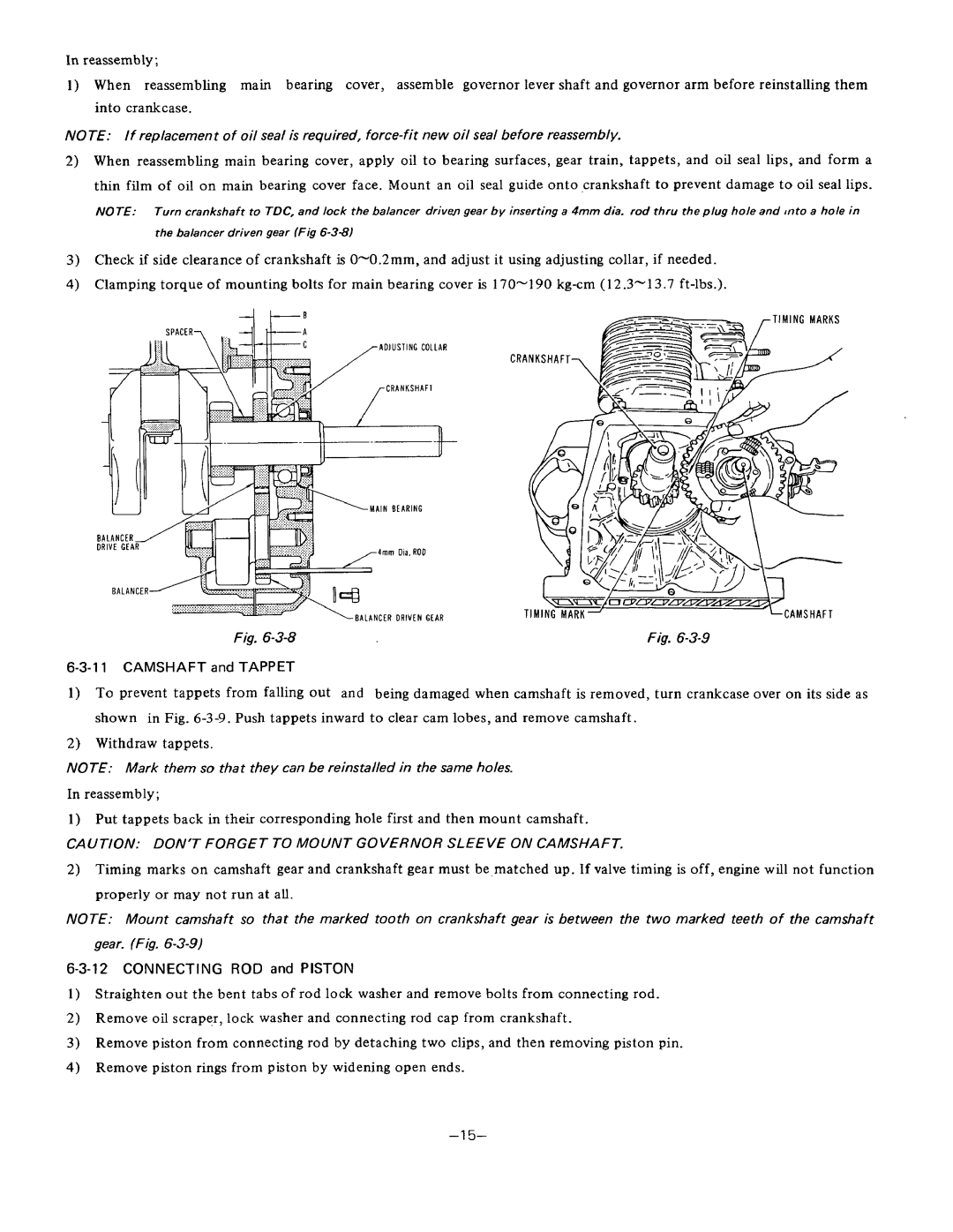 Subaru Robin Power Products EY33-2, EY44-2 manual Camshaft and Tappet, 12CONNECTING ROD and Piston 