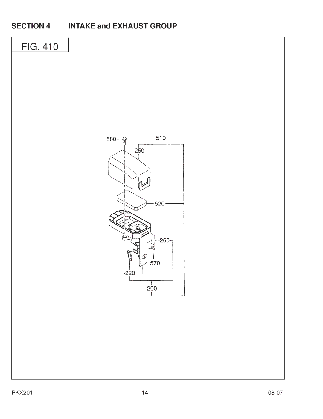 Subaru Robin Power Products PKX201 PUMP manual Intake and Exhaust Group 