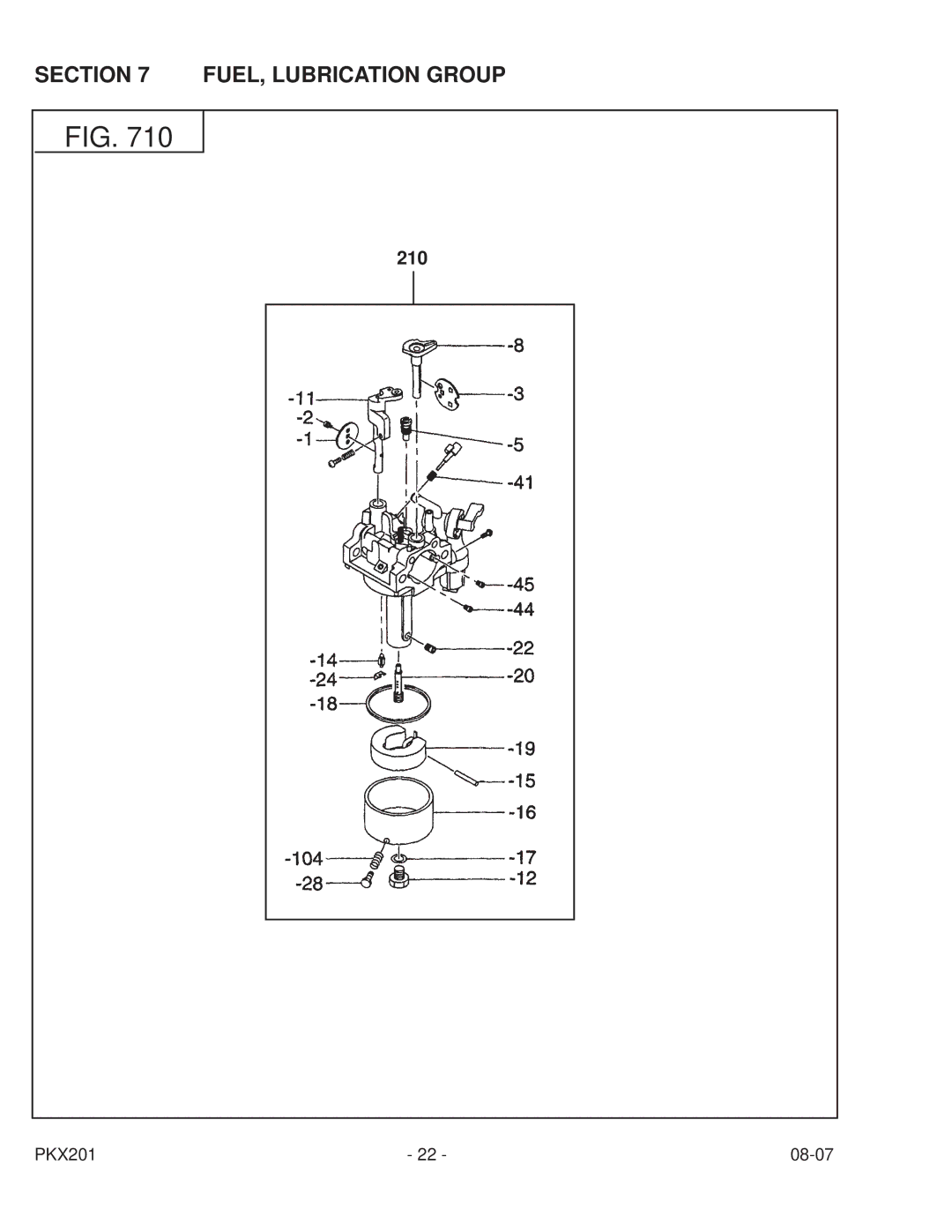 Subaru Robin Power Products PKX201 PUMP manual 210 