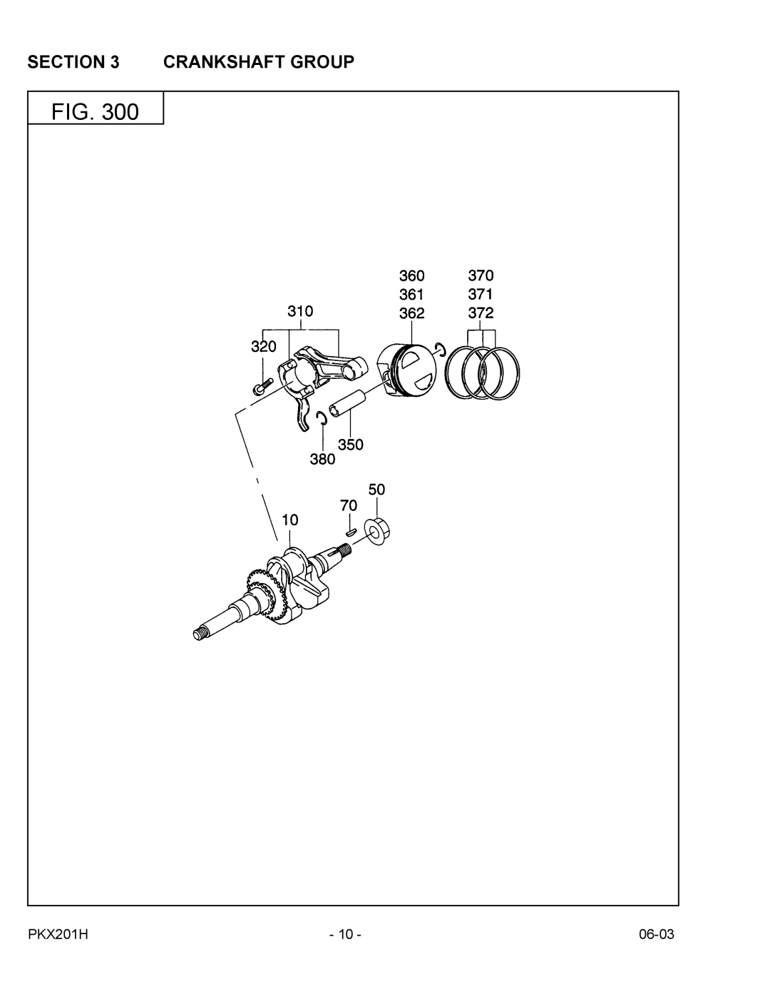 Subaru Robin Power Products PKX201H manual Crankshaft Group 