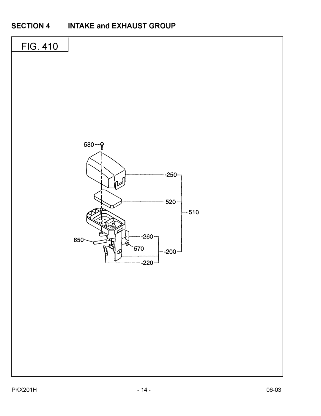 Subaru Robin Power Products PKX201H manual Intake and Exhaust Group 