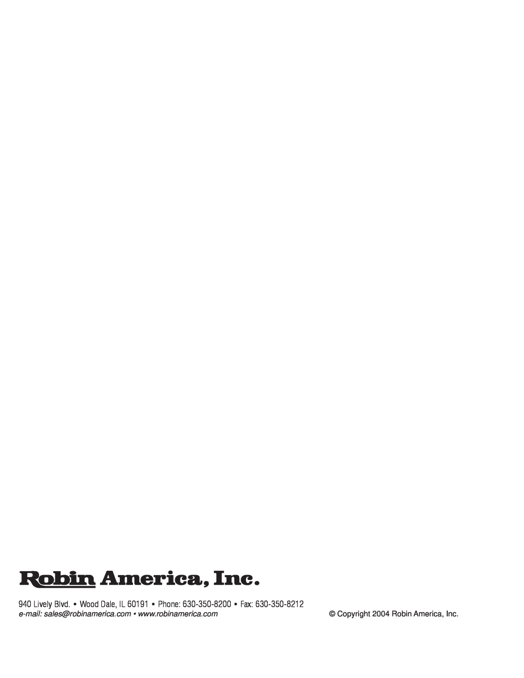 Subaru Robin Power Products PUB-GP6050 manual Copyright 2004 Robin America, Inc 