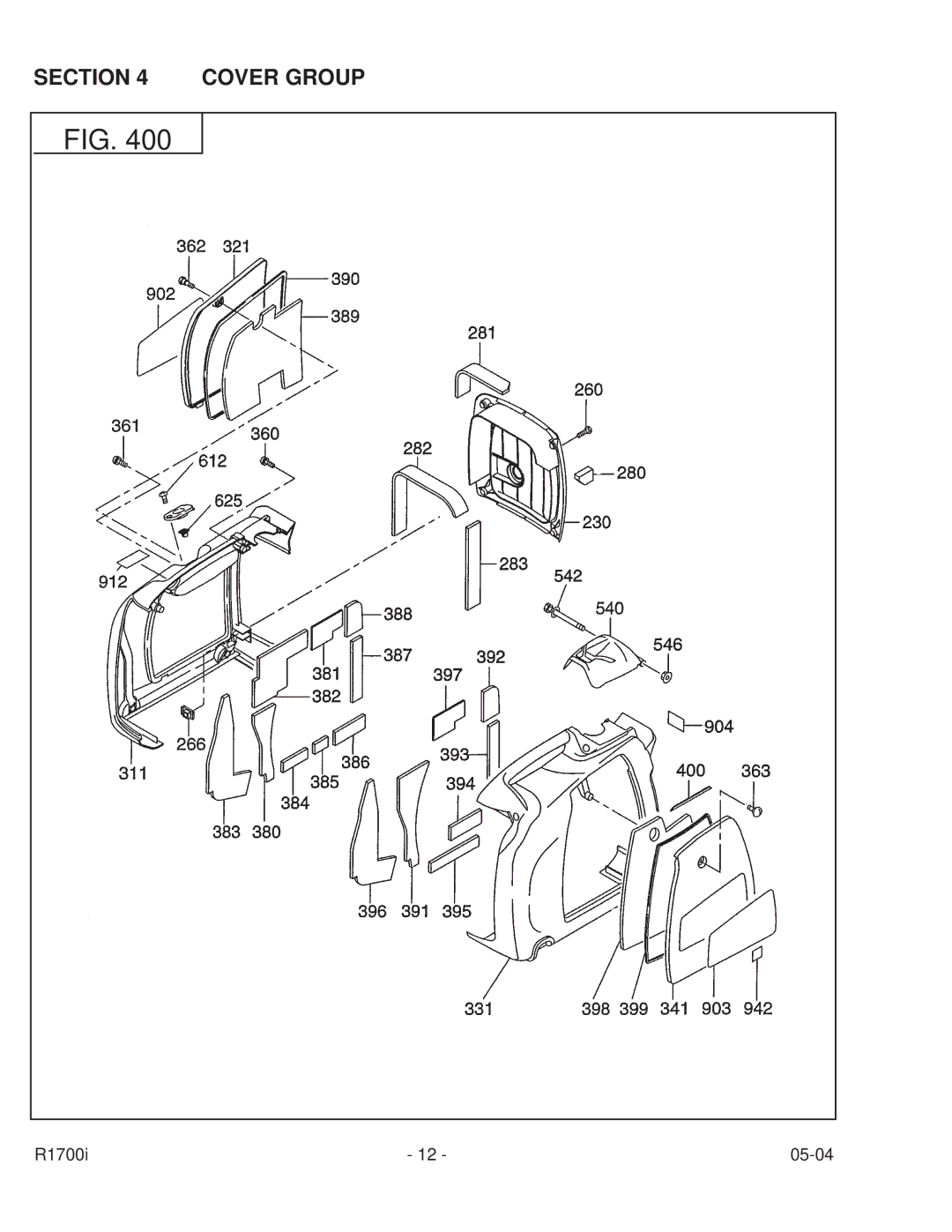 Subaru Robin Power Products PUB-GP6050 manual Cover Group 