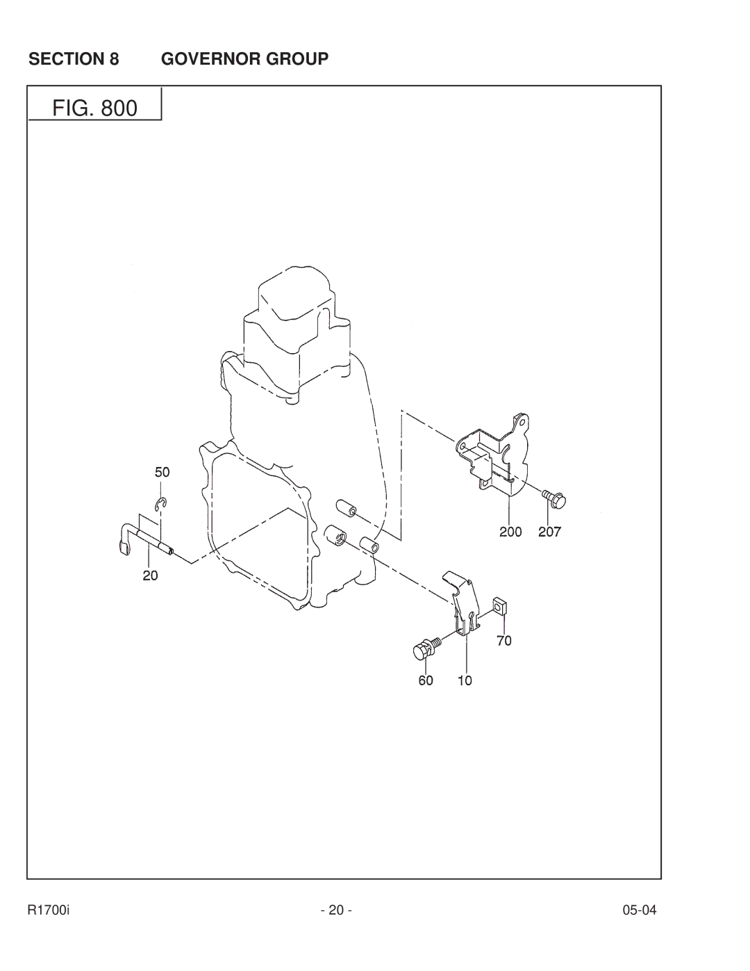 Subaru Robin Power Products PUB-GP6050 manual Governor Group 