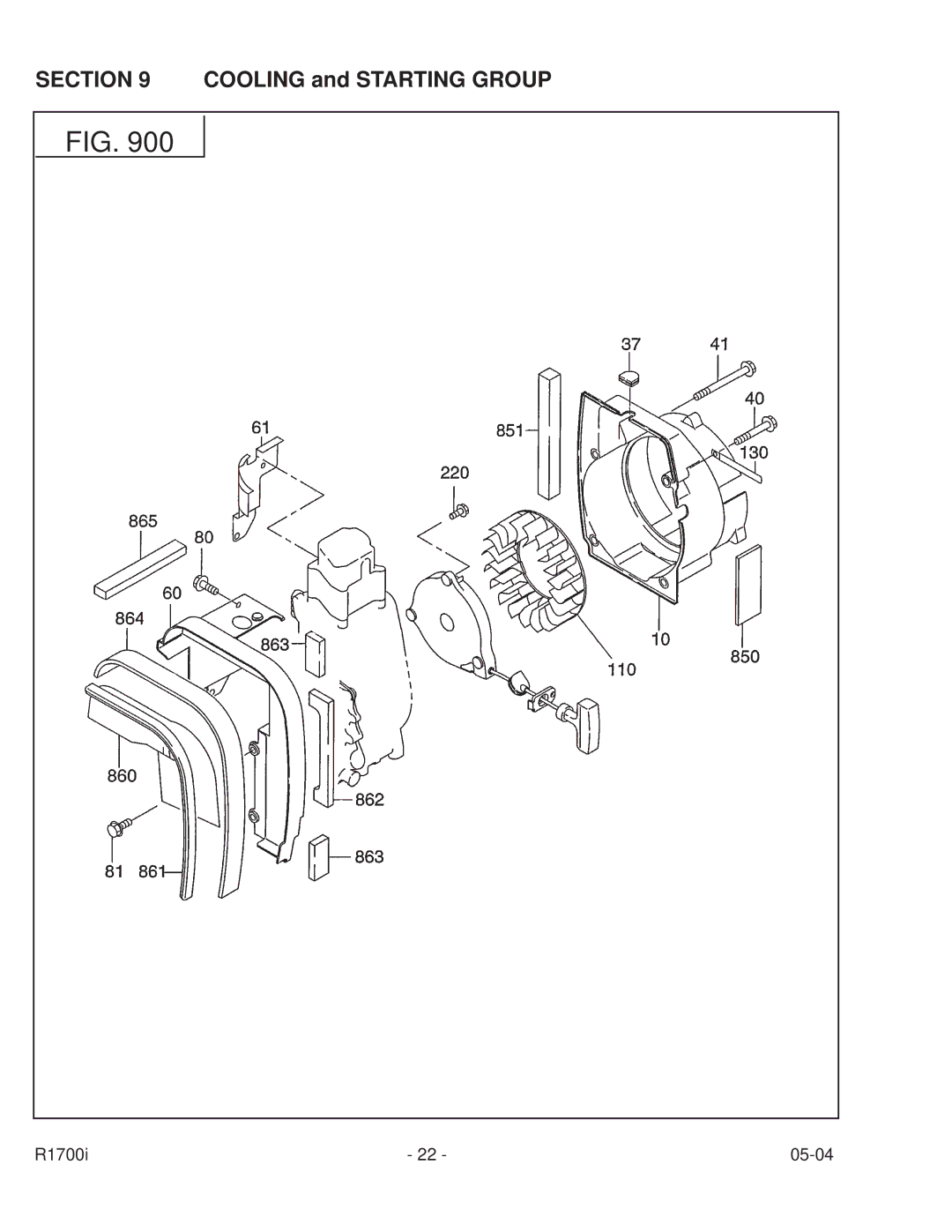 Subaru Robin Power Products PUB-GP6050 manual Cooling and Starting Group 