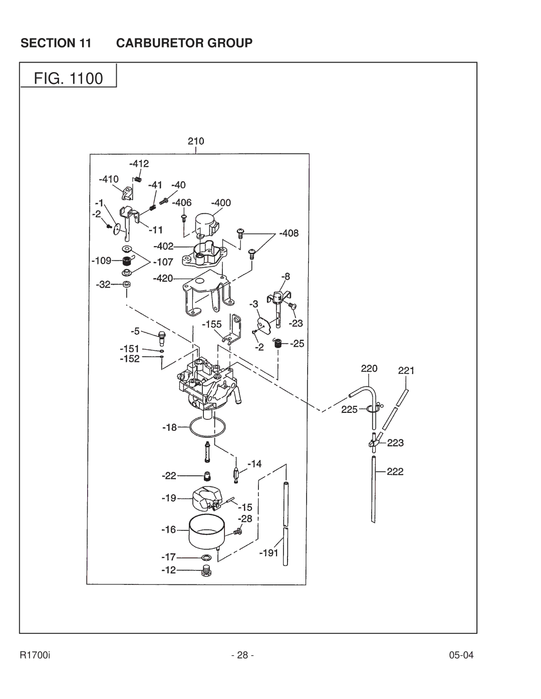 Subaru Robin Power Products PUB-GP6050 manual Carburetor Group 