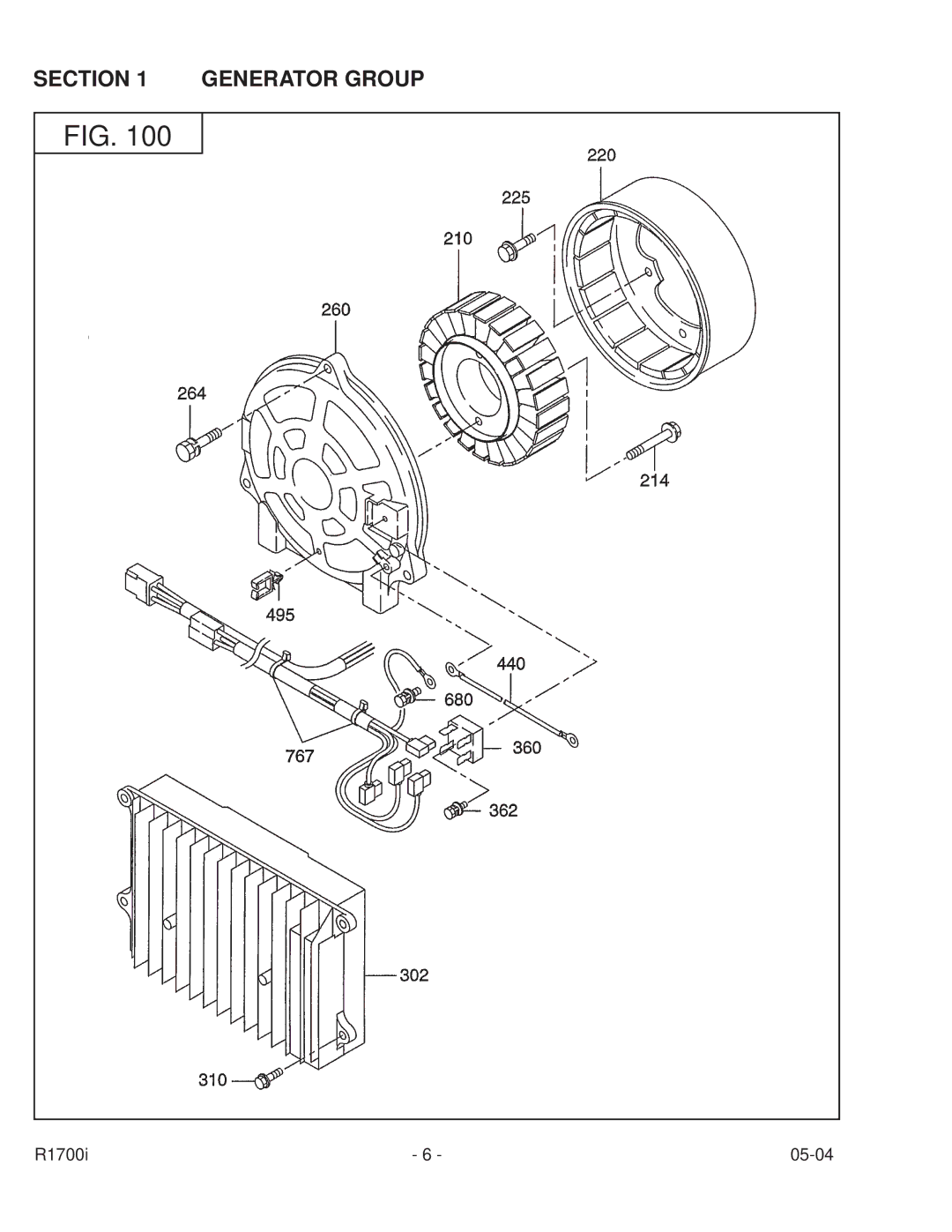 Subaru Robin Power Products PUB-GP6050 manual Generator Group 