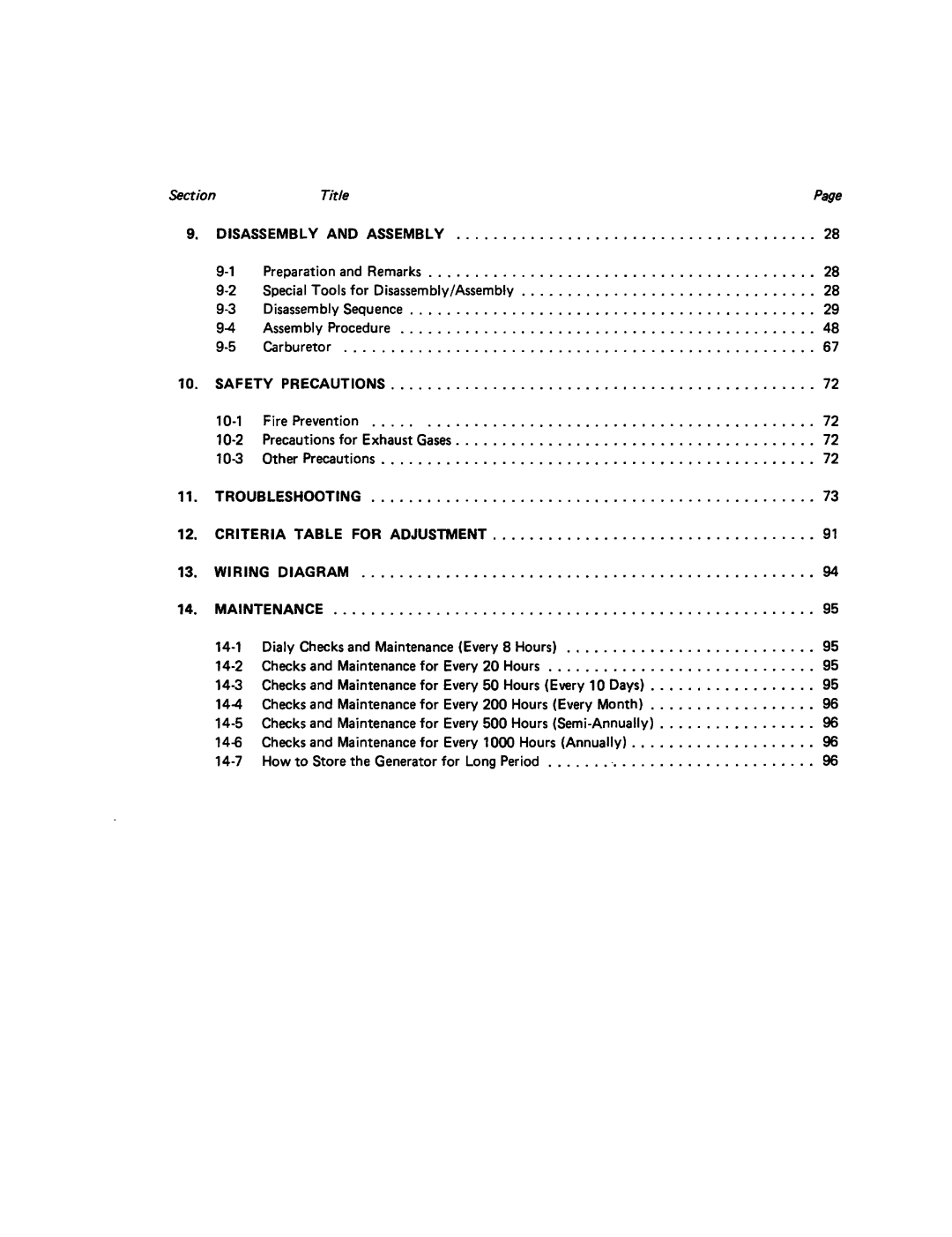 Subaru Robin Power Products R1200 service manual Assembly 