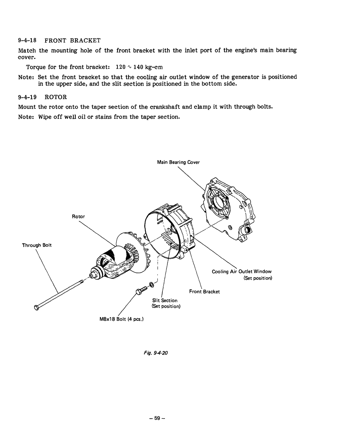 Subaru Robin Power Products R1200 service manual Front Bracket 