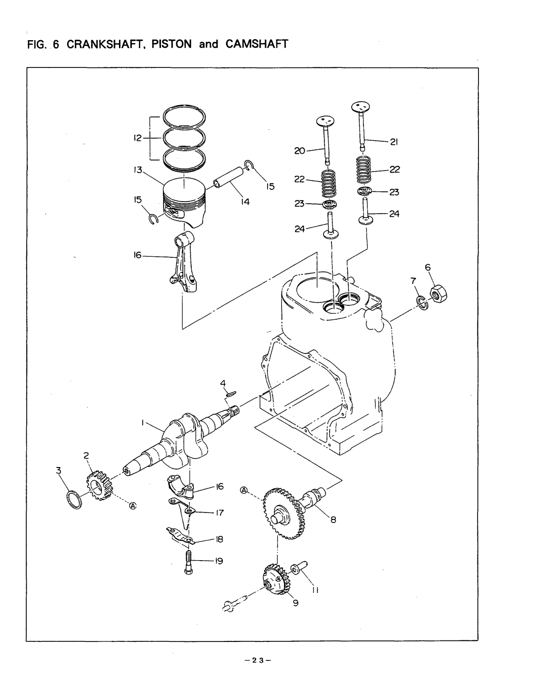 Subaru Robin Power Products R1210 manual CRANKSHAFT,PISTON and Camshaft 