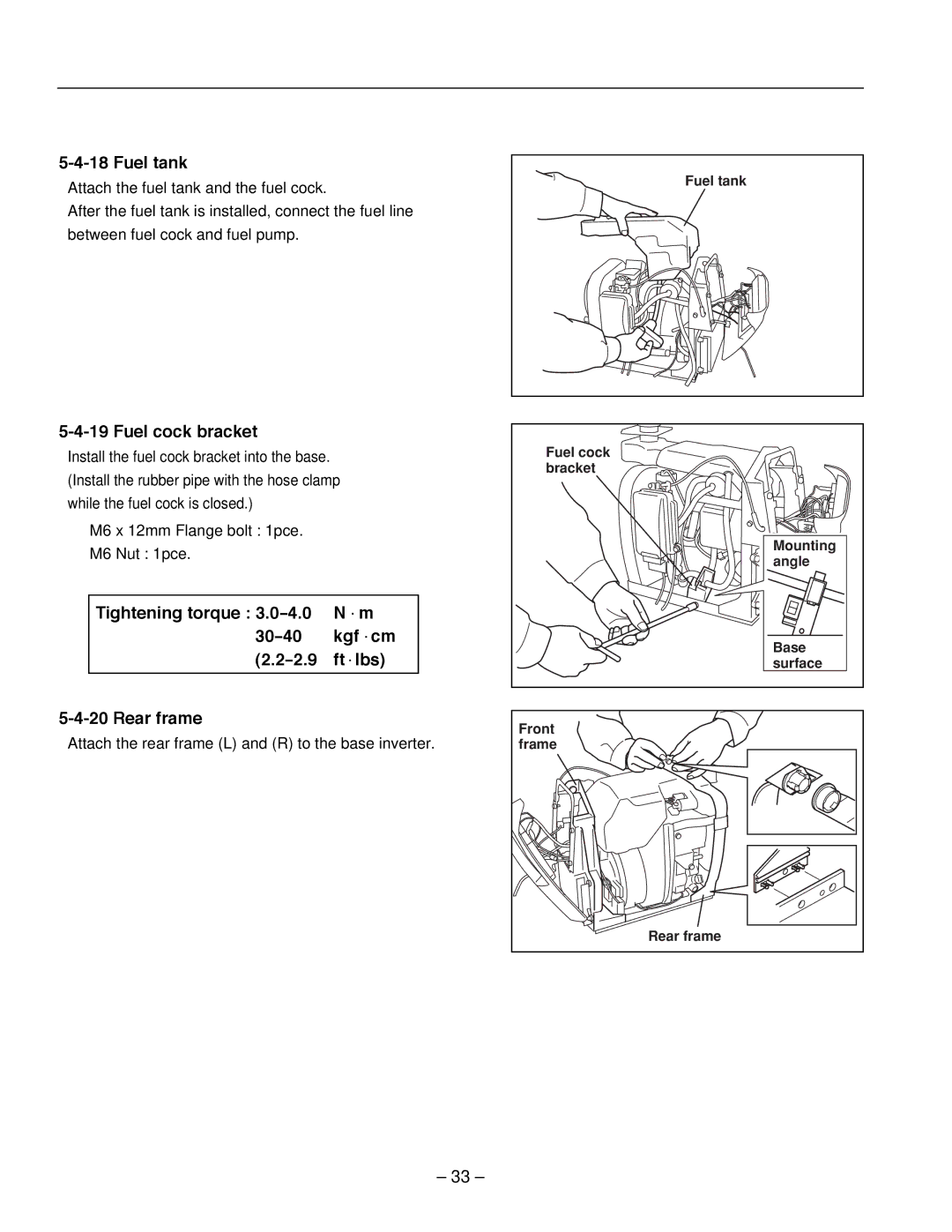 Subaru Robin Power Products R1700i service manual Fuel tank, Fuel cock bracket 