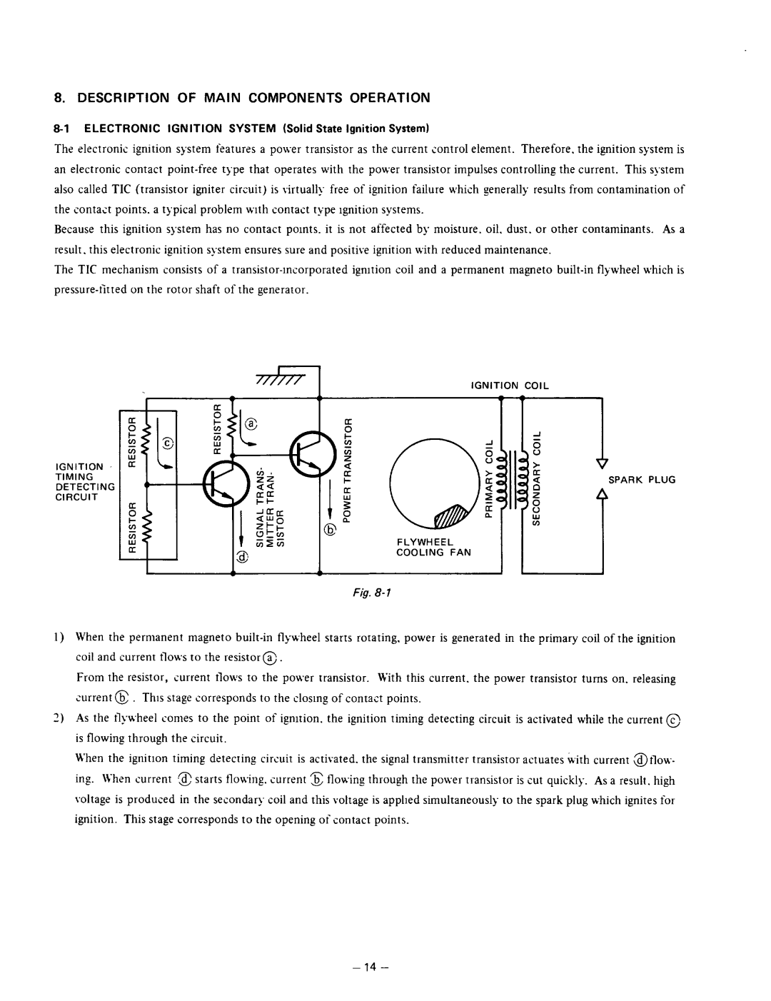 Subaru Robin Power Products R600 manual Description Of Main Components Operation 