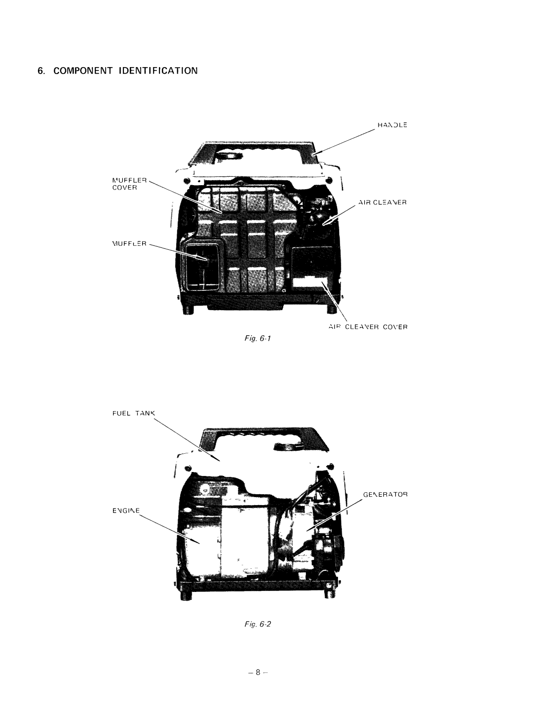 Subaru Robin Power Products R600 manual Component Identification 