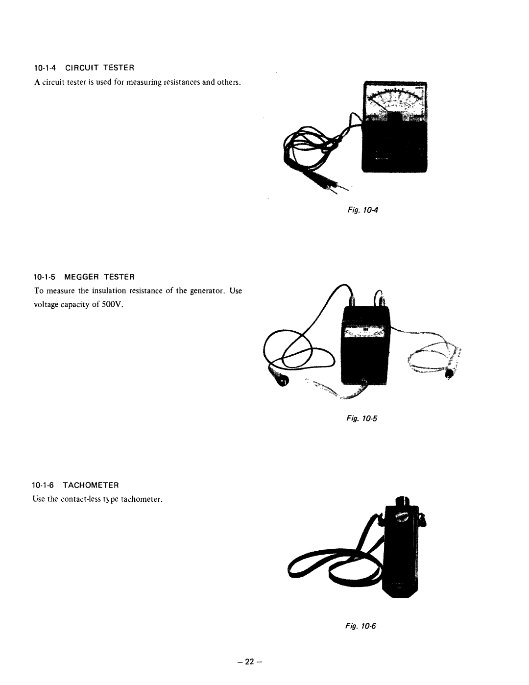 Subaru Robin Power Products R600 manual Circuit tester is used for measuring resistances and others, 10-l-4 Circuit Tester 