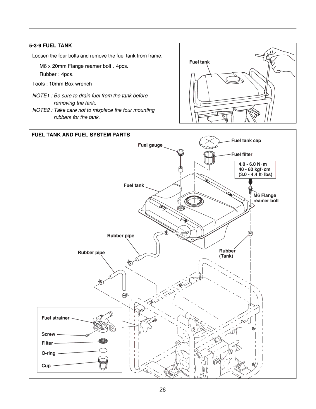 Subaru Robin Power Products RG4300IS, RG3200IS, RG2800IS service manual Fuel Tank and Fuel System Parts 