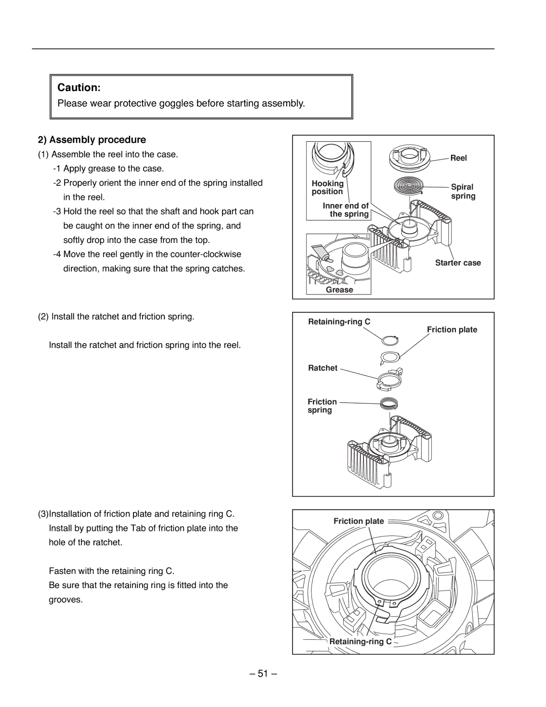 Subaru Robin Power Products RG3200IS, RG2800IS, RG4300IS service manual Assembly procedure 